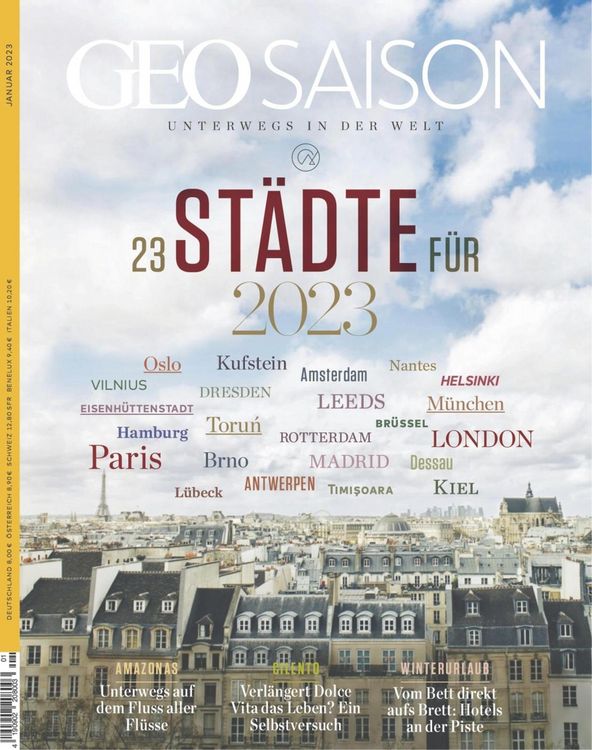 Produktbild: GEO SAISON 01/2023 - 23 St&auml;dte f&uuml;r 2023