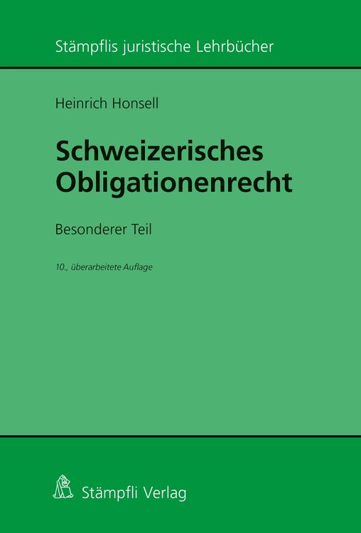 Produktbild: Schweizerisches Obligationenrecht. Besonderer Teil
