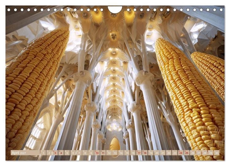 Produktbild: Vegitecture. Fotorealistische Visionen architektonischer Details (Wandkalender 2027 DIN A4 quer), CALVENDO Monatskalender