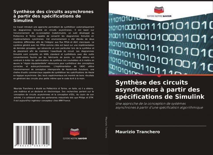 Produktbild: Synth&egrave;se des circuits asynchrones &agrave; partir des sp&eacute;cifications de Simulink