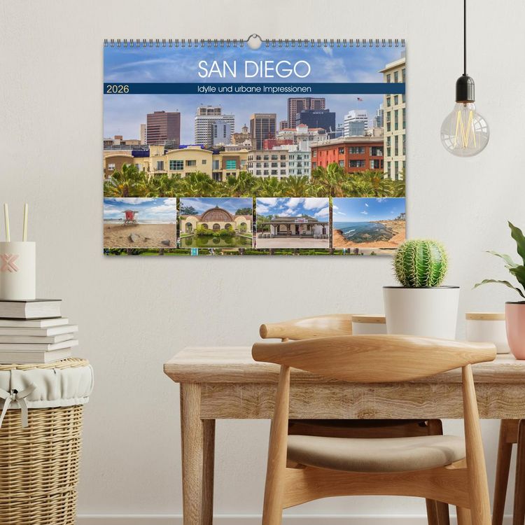 Produktbild: SAN DIEGO Idylle und urbane Impressionen (Wandkalender 2026 DIN A3 quer), CALVENDO Monatskalender