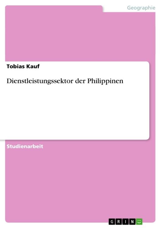 Produktbild: Dienstleistungssektor der Philippinen