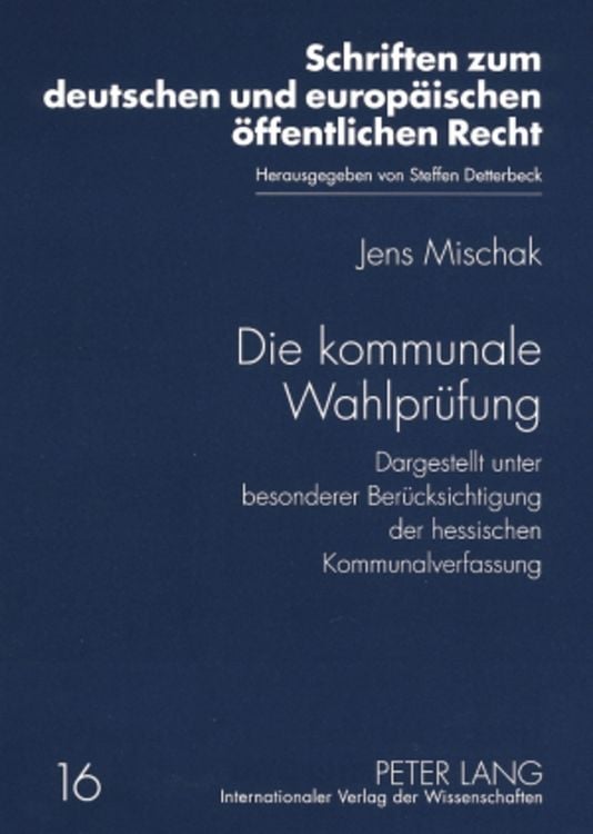 Produktbild: Die kommunale Wahlprüfung
