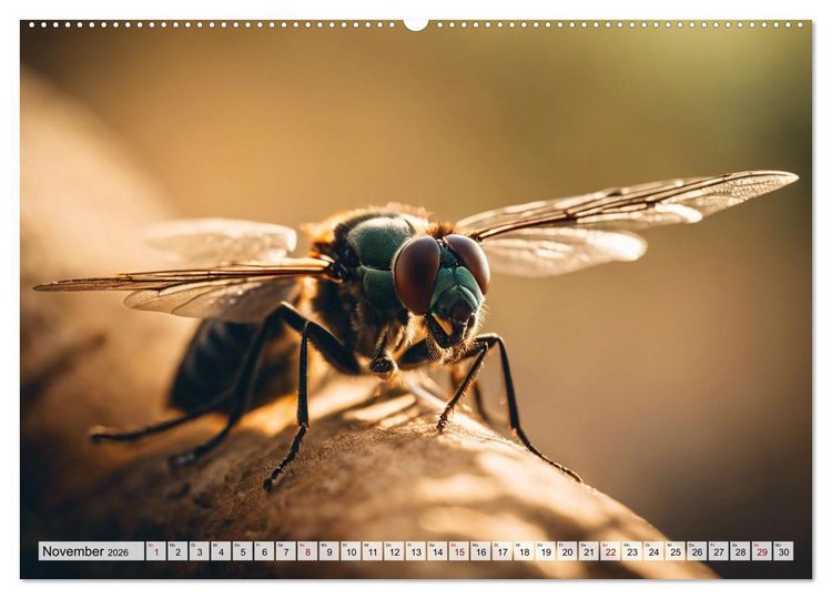 Produktbild: Filigrane Insekten (hochwertiger Premium Wandkalender 2026 DIN A2 quer), Kunstdruck in Hochglanz