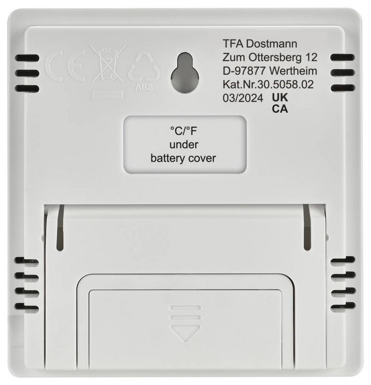 Produktbild: TFA Dostmann Thermo-/Hygrometer Wei&szlig; 30.5058.02