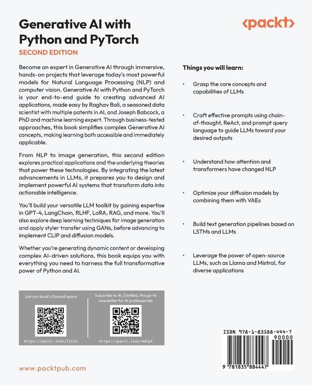 Produktbild: Generative AI with Python and PyTorch - Second Edition