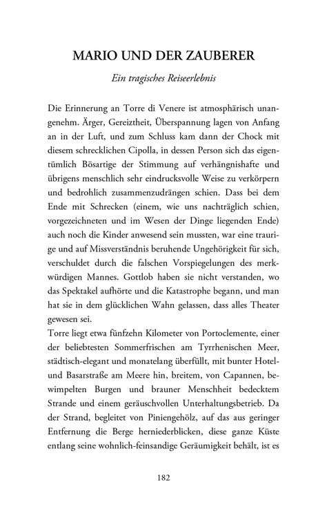 Produktbild: Mario und der Zauberer und andere Erz&auml;hlungen aus dem Sp&auml;twerk