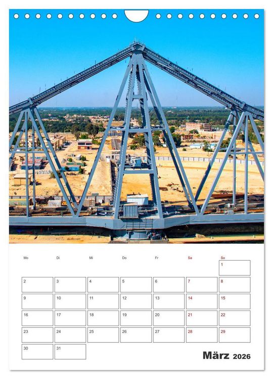 Produktbild: Suezkanal - Urlaubsplaner (Wandkalender 2026 DIN A4 hoch), CALVENDO Monatskalender
