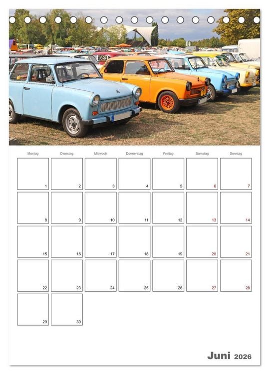 Produktbild: Ost-Oldtimer in Magdeburg (Tischkalender 2026 DIN A5 hoch), CALVENDO Monatskalender