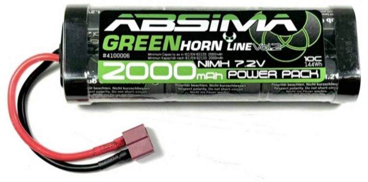 Produktbild: Absima Modellbau-Akkupack (NiMh) 7.2V 2000 mAh Softcase T-Stecker