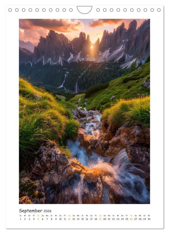 Produktbild: Die Harmonie der Elemente - Die verborgenen Geheimnisse der Wasserf&auml;lle (Wandkalender 2026 DIN A4 hoch), CALVENDO Monatskalender