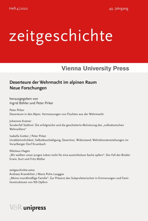 Produktbild: Deserteure der Wehrmacht im alpinen Raum