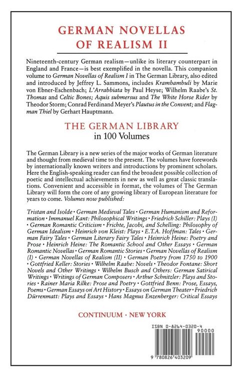 Produktbild: German Novellas of Realism