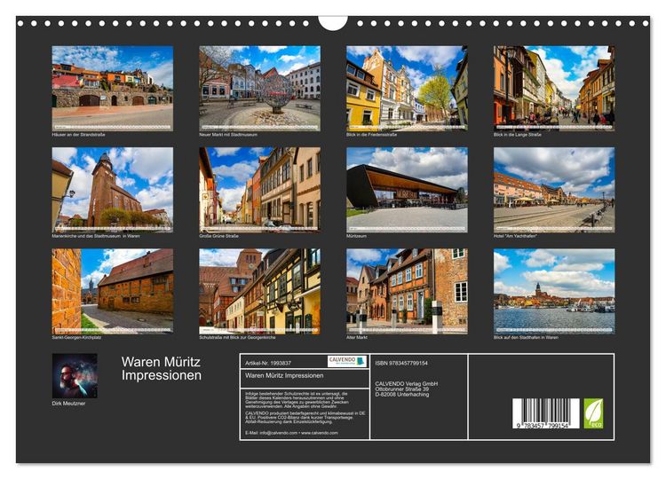 Produktbild: Waren M&uuml;ritz Impressionen (Wandkalender 2026 DIN A3 quer), CALVENDO Monatskalender