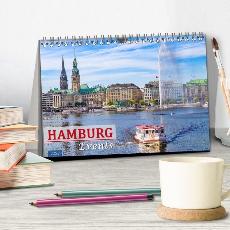 Produktbild: Hamburg Events (Tischkalender 2027 DIN A5 quer), CALVENDO Monatskalender