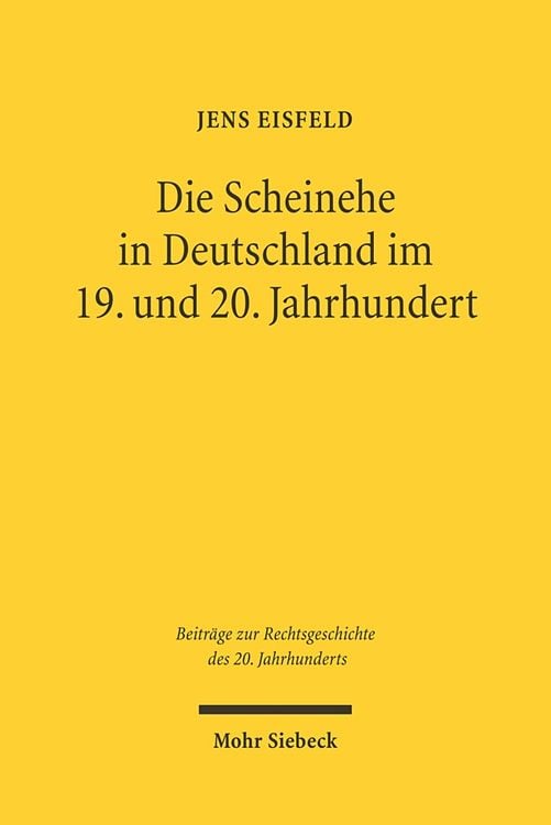 Bild vom Artikel Die Scheinehe in Deutschland im 19. und 20. Jahrhundert vom Autor Jens Eisfeld