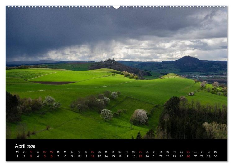 Produktbild: Vulkanlandschaft Hegau 2026 (Wandkalender 2026 DIN A2 quer), CALVENDO Monatskalender