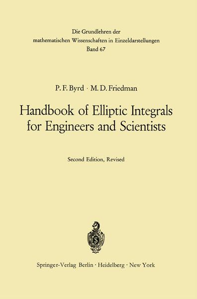 Produktbild: Handbook of Elliptic Integrals for Engineers and Scientists