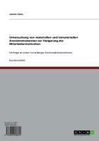 Produktbild: Untersuchung von materiellen und immateriellen Anreizinstrumenten zur Steigerung der Mitarbeitermotivation