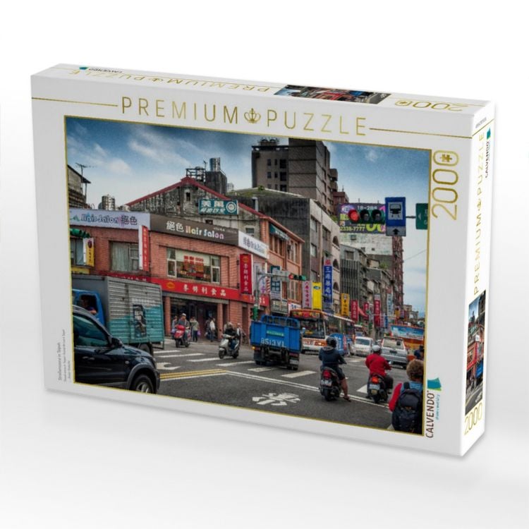 Produktbild: CALVENDO Puzzle Stra&szlig;enszene in Taipeh | 2000 Teile Lege-Gr&ouml;&szlig;e 90x67cm Foto-Puzzle f&uuml;r gl&uuml;ckliche Stunden