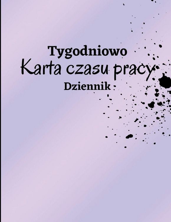 Produktbild: Tygodniowy arkusz czasu pracy Dziennik