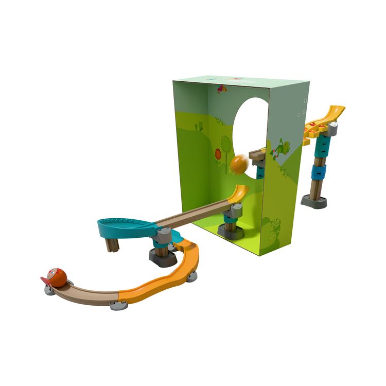 Produktbild: HABA 2013383001 - Kullerb&uuml;, Kugelbahn Klangtreppe Step by Step, 39-teilig