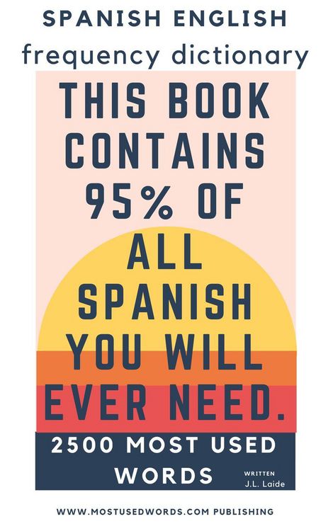 Produktbild: Spanish English Frequency Dictionary - Essential Vocabulary - Most Used 2500 Words & 468 Most Common Verbs