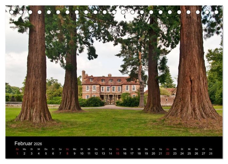 Produktbild: S&uuml;denglische Landschaftsg&auml;rten (Tischkalender 2026 DIN A5 quer), CALVENDO Monatskalender