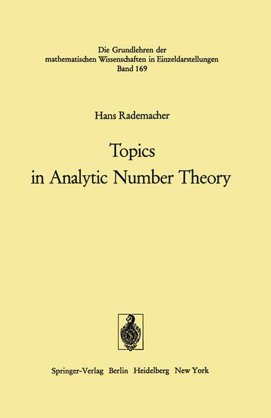 Produktbild: Topics in Analytic Number Theory