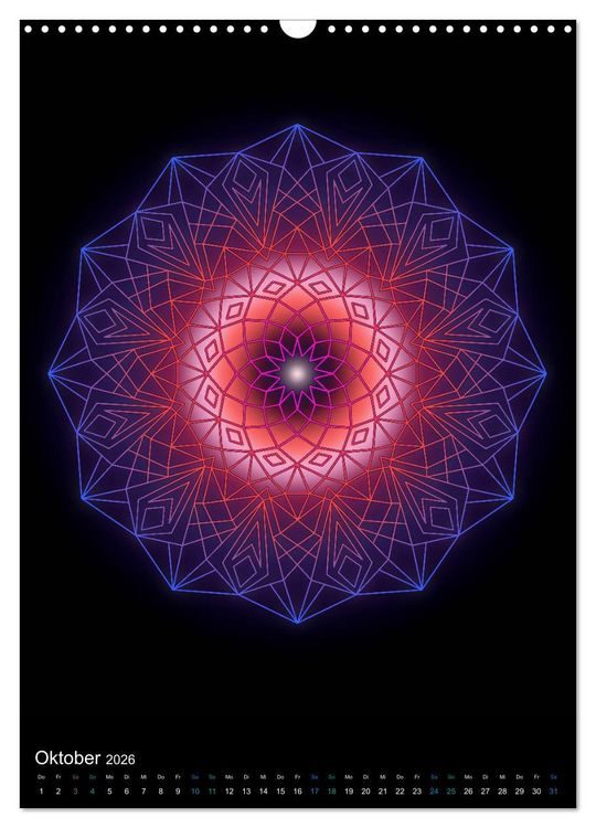 Produktbild: Mandala-Kalender 2026 (Wandkalender 2026 DIN A3 hoch), CALVENDO Monatskalender