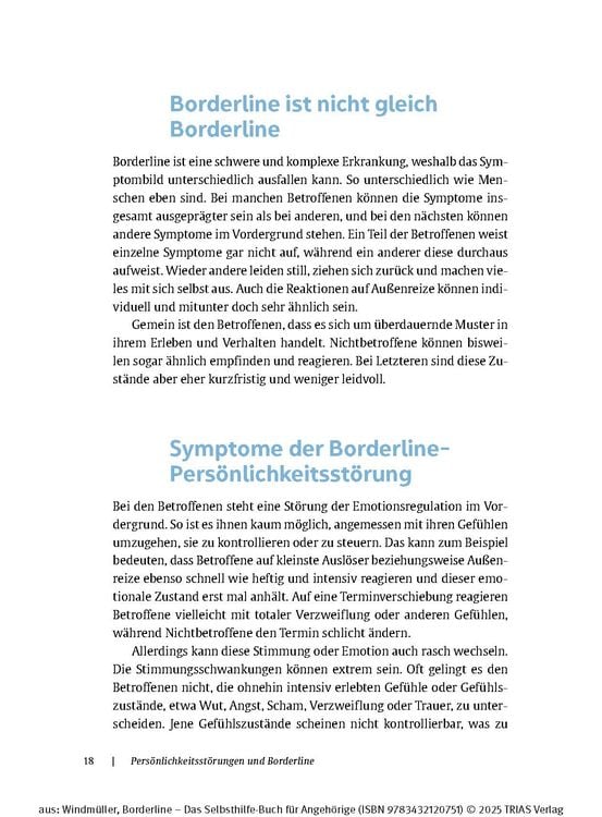 Produktbild: Borderline - Das Selbsthilfe-Buch f&uuml;r Angeh&ouml;rige