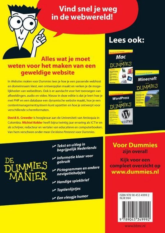 Produktbild: Crowder, David A.:Websites maken voor Dummies /