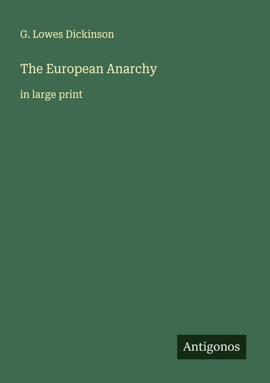 Produktbild: The European Anarchy