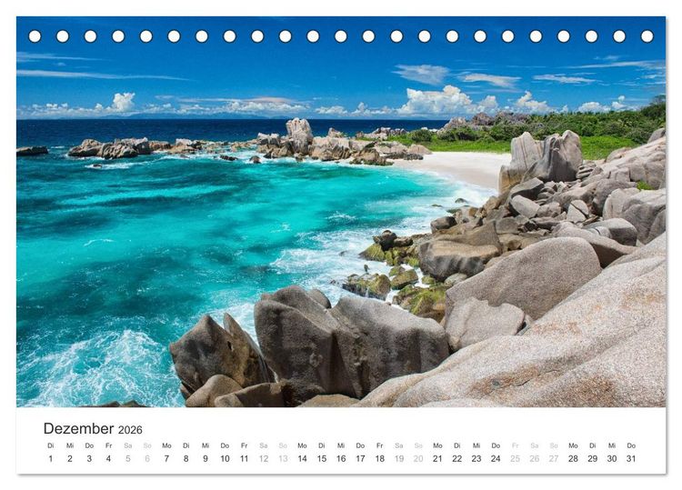 Produktbild: Seychellen - Willkommen im Paradies (Tischkalender 2026 DIN A5 quer), CALVENDO Monatskalender