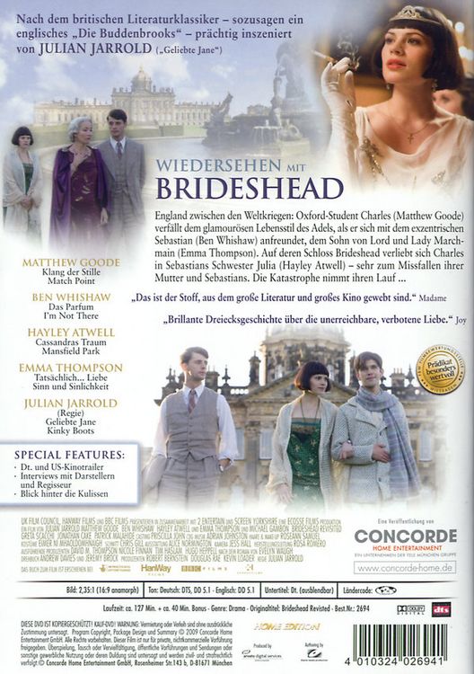 Produktbild: Wiedersehen mit Brideshead