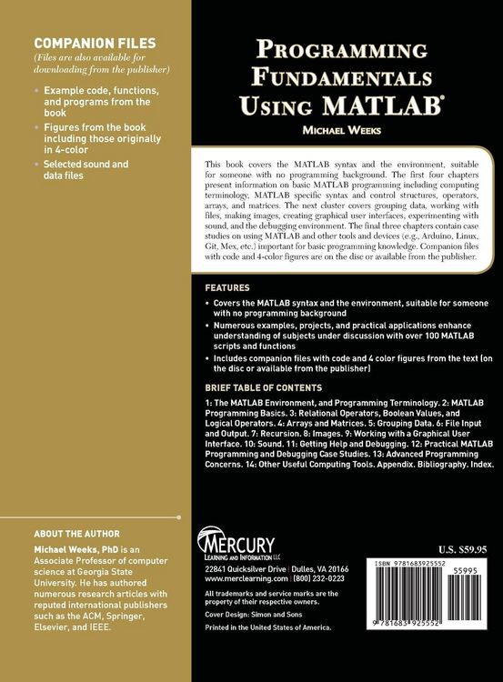 Produktbild: Programming Fundamentals Using MATLAB