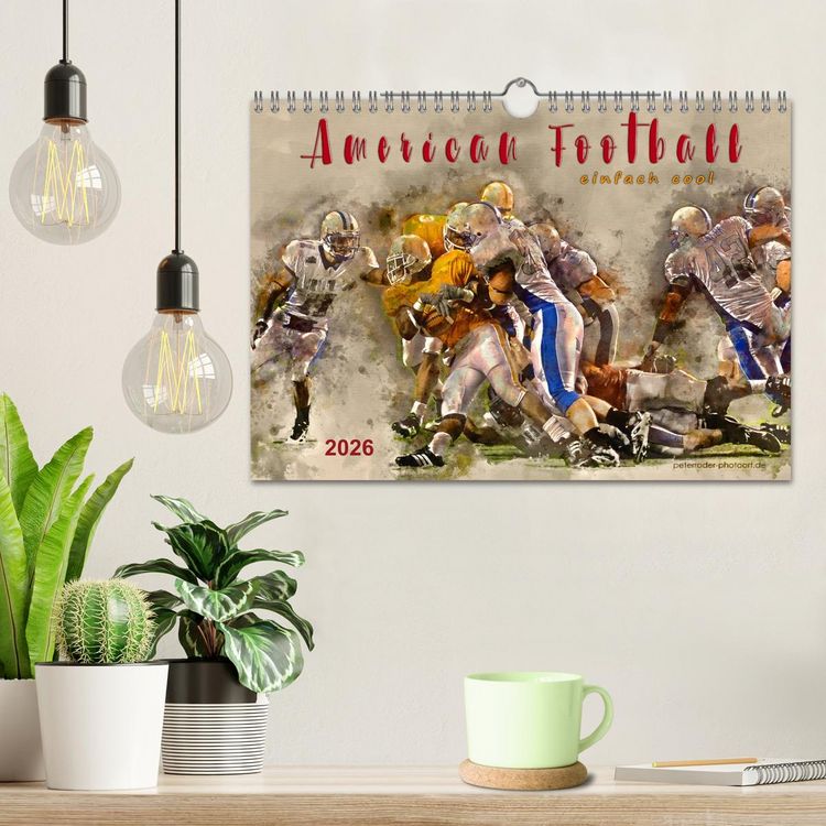 Produktbild: American Football - einfach cool (Wandkalender 2026 DIN A4 quer), CALVENDO Monatskalender