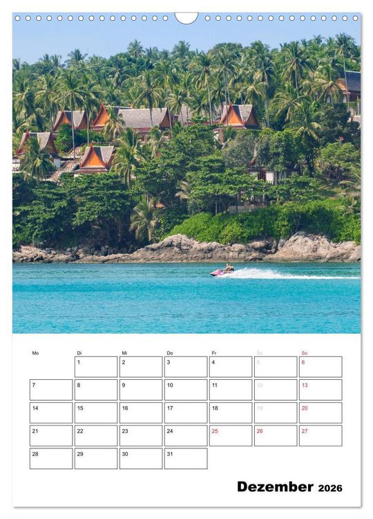Produktbild: THAILAND - Mein Urlaubsplaner (Wandkalender 2026 DIN A3 hoch), CALVENDO Monatskalender