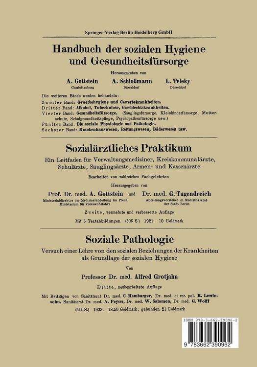 Produktbild: Handbuch der Sozialen Hygiene und Gesundheitsf&uuml;rsorge