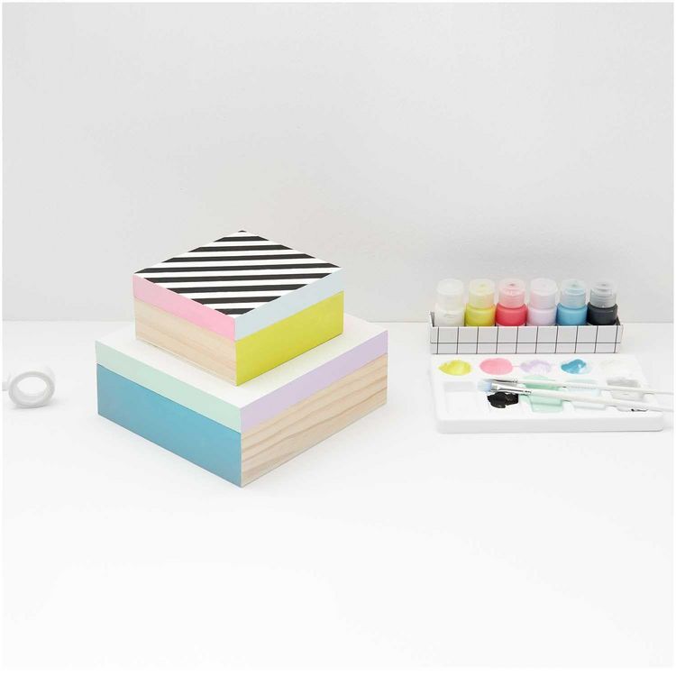 Produktbild: Holzbox quadratisch mit Magnetverschluss, 12 x 12 x 6 cm 100%
