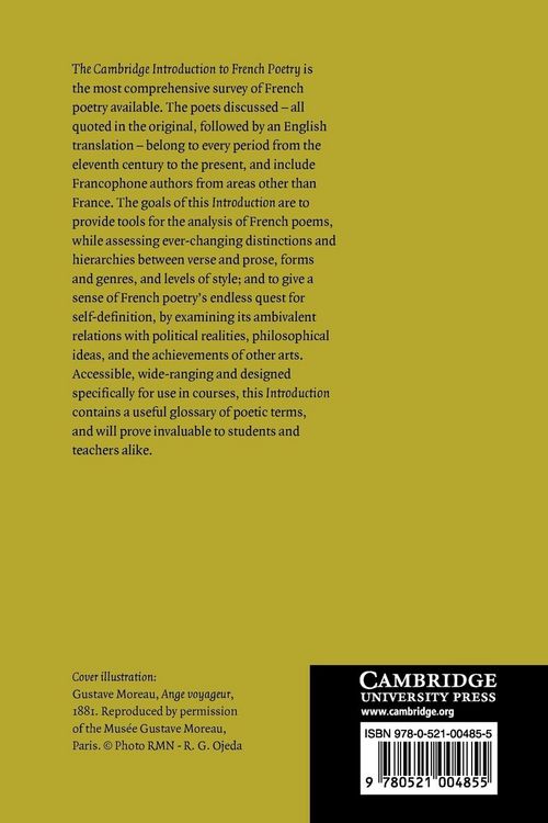 Produktbild: The Cambridge Introduction to French Poetry