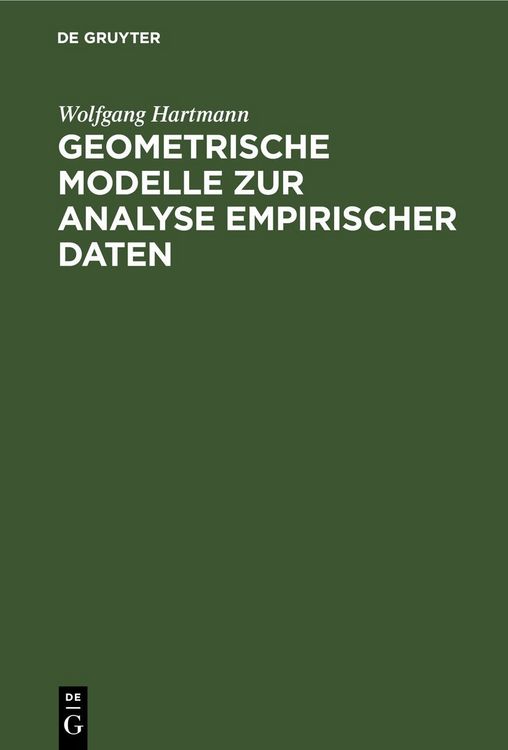 Produktbild: Geometrische Modelle zur Analyse empirischer Daten