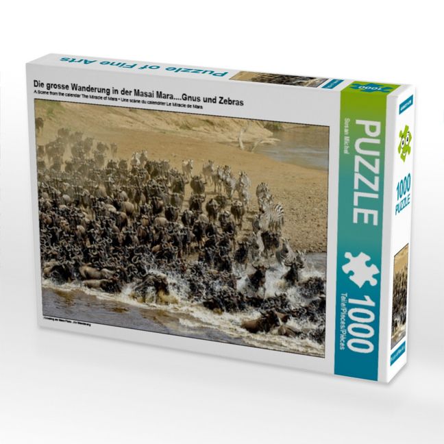 CALVENDO Puzzle 1000 Teile – Steppenzebra In Botswana, 64x48 Cm, Premium-Qualität