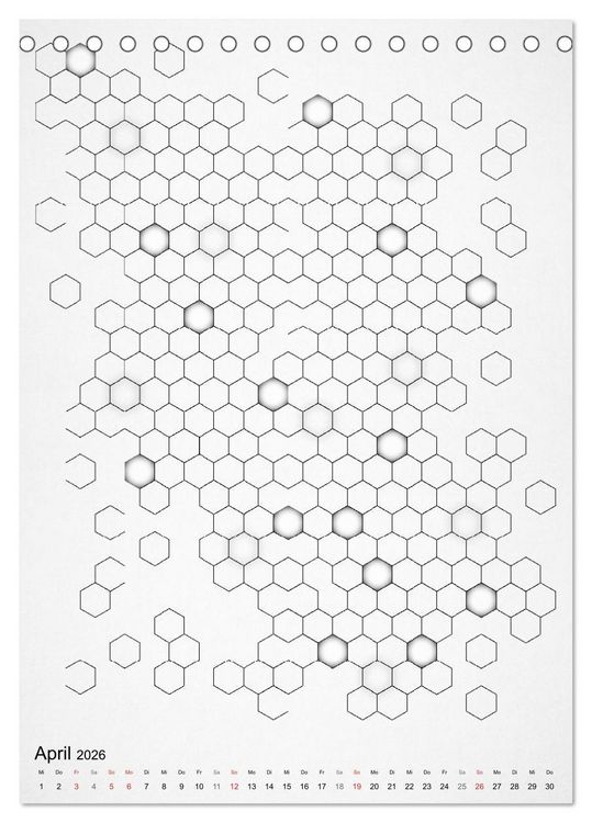 Produktbild: Geometric Graphik Art (Tischkalender 2026 DIN A5 hoch), CALVENDO Monatskalender