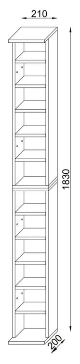 Produktbild: Holz CD DVD Stand Regal Schrank St&auml;nder Almera