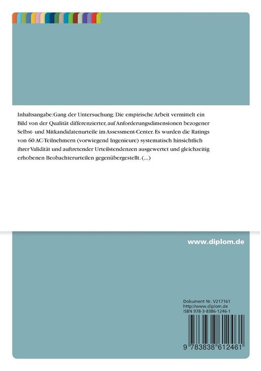 Selbst- und Mitkandidatenurteile im Entwicklungs-Assessment-Center