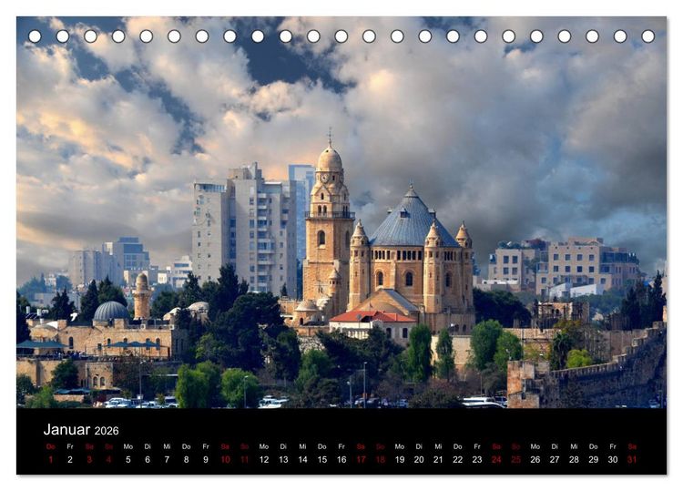 Produktbild: Jerusalem, Bilder die einen bewegen (Tischkalender 2026 DIN A5 quer), CALVENDO Monatskalender