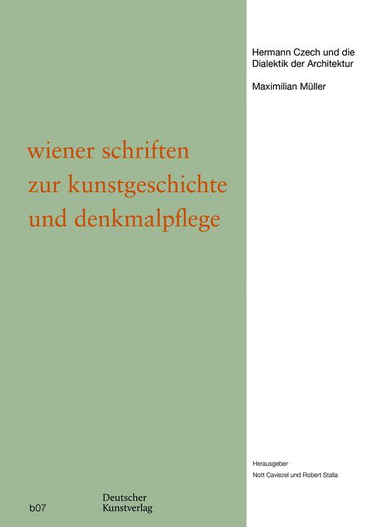 Produktbild: Hermann Czech und die Dialektik der Architektur