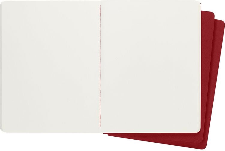 Produktbild: Moleskine Cahier Pocket Plain Red Cover XL. 3er Pack