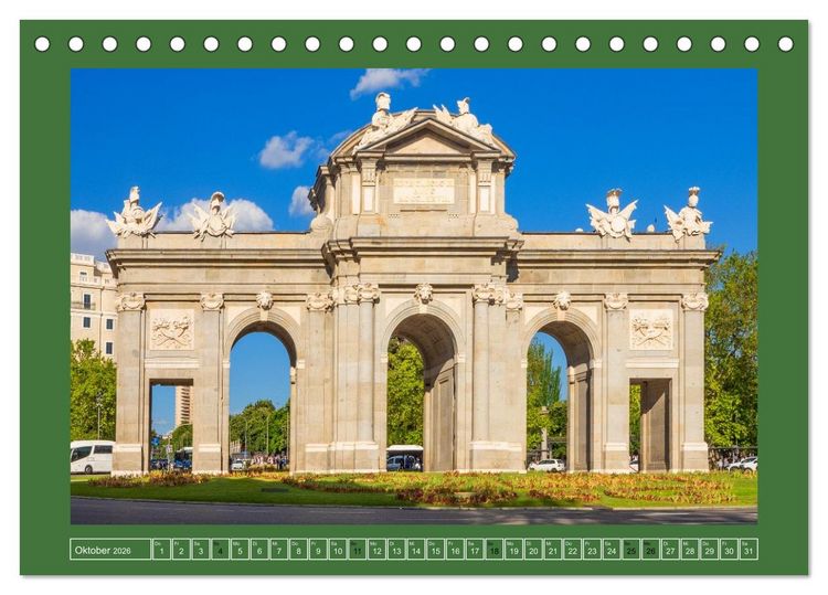 Produktbild: Madrid &ndash; Metropole mit Herz (Tischkalender 2026 DIN A5 quer), CALVENDO Monatskalender